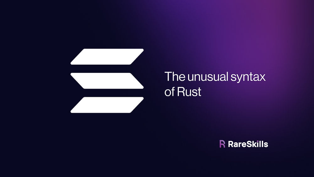 The unusual syntax of Rust