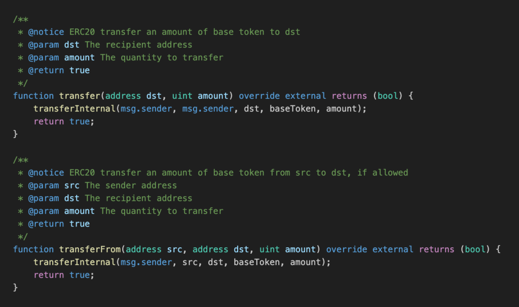 cUSDC V3 (Compound V3) as a non-standard Rebasing Token, CometExt.sol