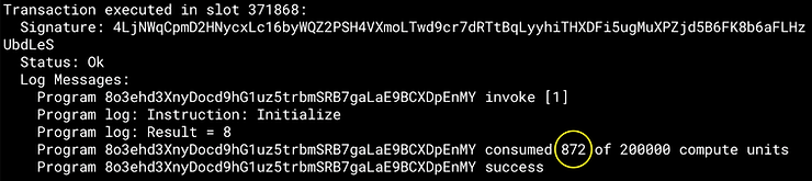 Solana log with overflow protection enabled