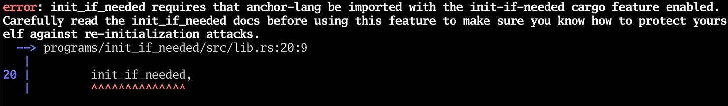 error: init_if_needed
