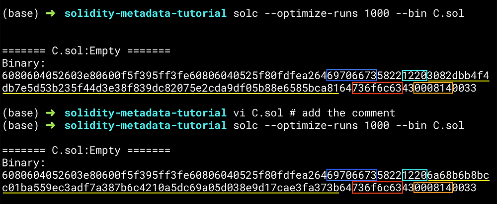 Understanding smart contract metadata
