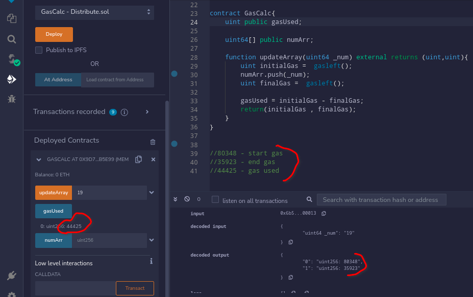 Solidity Gasleft