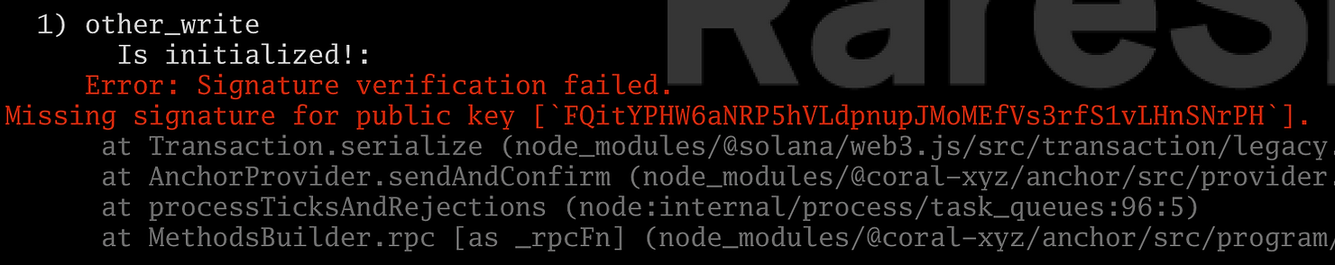 Error: Signature verification fail