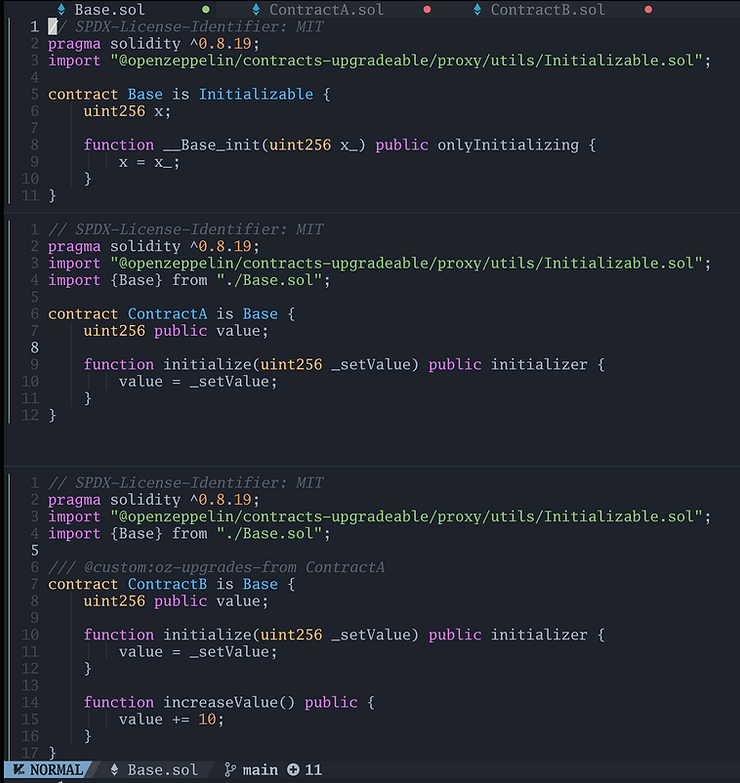 Invalid contract code to call parent initializers