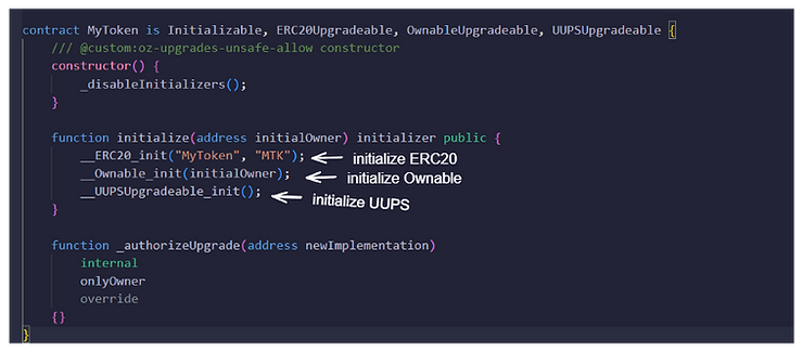 Upgradeable ERC20 token contract generated by the OpenZeppelin Wizard.