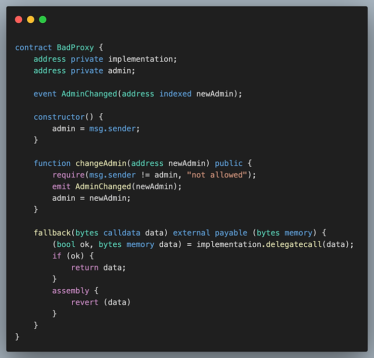An image of bad proxy design