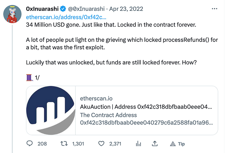 Akutars NFT vulnerability