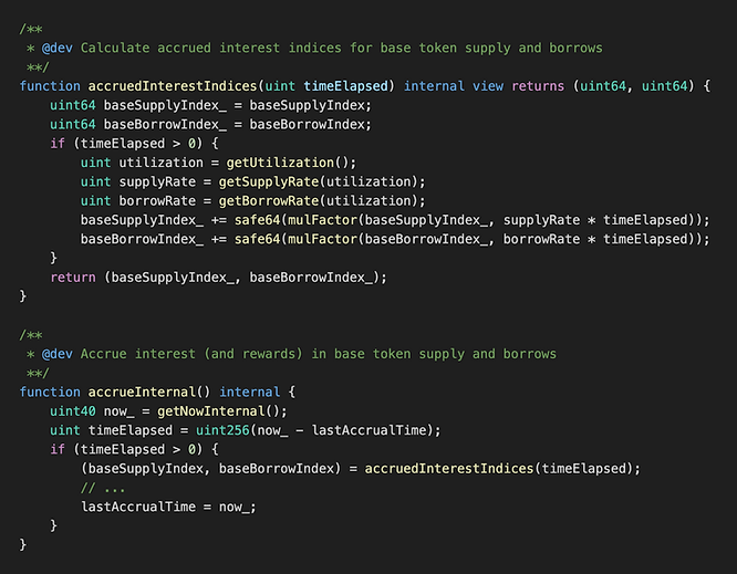 accrueInterestIndices function
