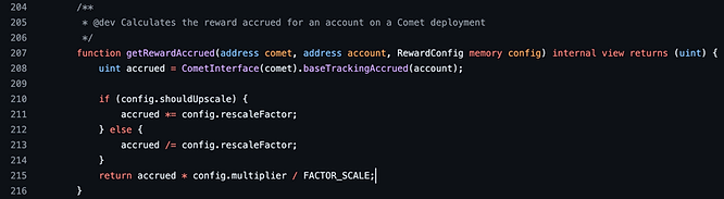 getRewardsAccrued() function