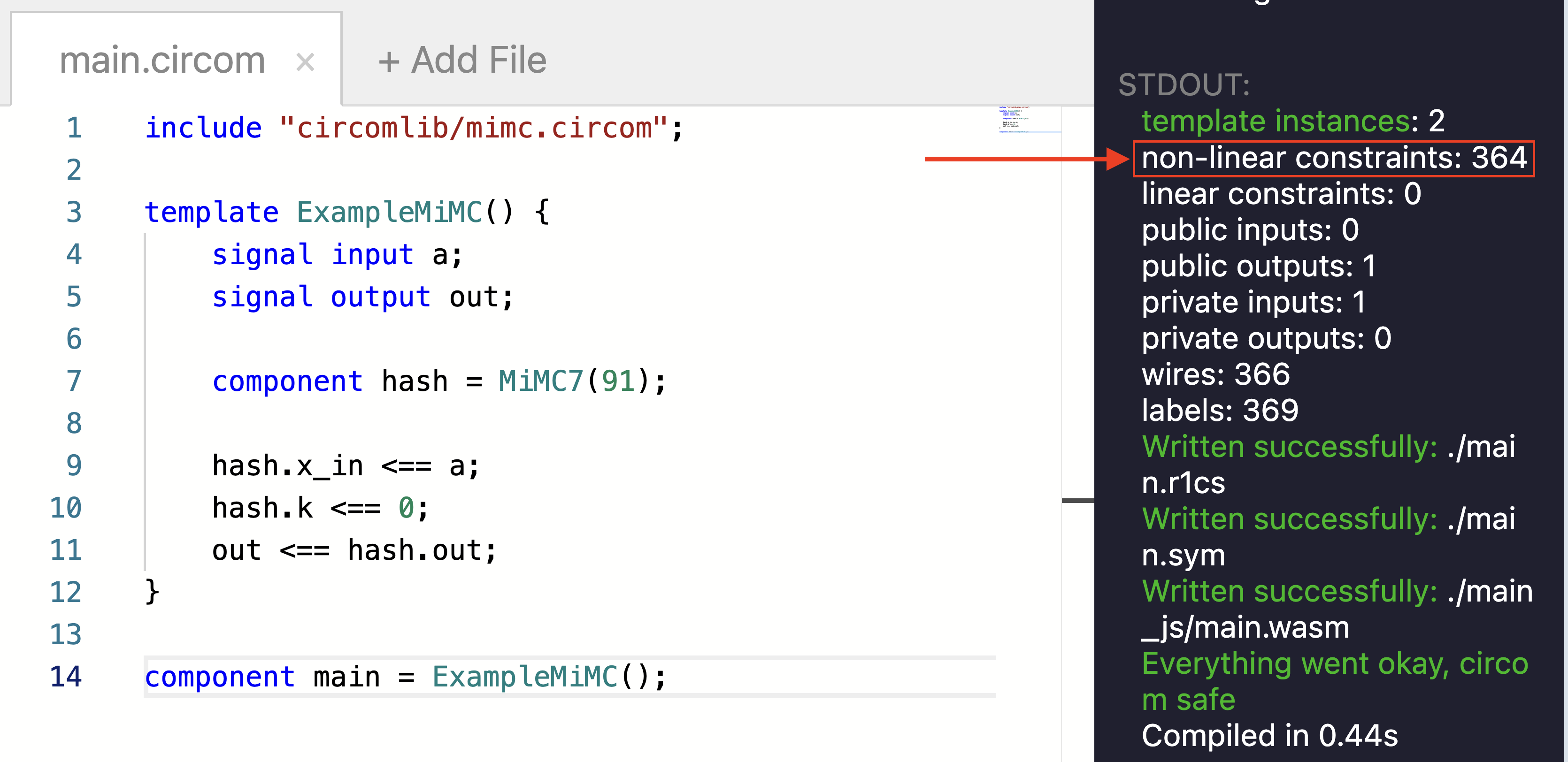 mimc constraints
